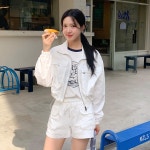 아뜨랑스 - (따로또같이세트템*.*/간절기활용도up) 헤이브 카고 크롭 집업 숏팬츠 셋업 (따로또같이세트템*.*/간절기활용도up) 헤이브 카고 크롭... 
