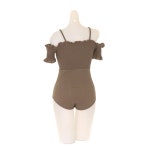 아뜨랑스 - 프릴이 러블리한 스모크 밴딩 스타일의 오프숄더 모노키니 여름 썸머 프릴이 러블리한 스모크 밴딩 스타일의 오프숄더 모노키니 여름... 