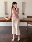 아뜨랑스 - 미엘르 새틴 머메이드 스커트 미엘르 새틴 머메이드 스커트