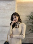 참조은한드레스(Dress) | 아뜨랑스 - op7876 러블리한 도트 스카프 세트 구성의 골지니트 롱 드레스 dress op7876 러블리한 도트 스카프 세트 구성의 골지니트 롱...
