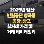 2025년 결산 반월산단 성곡동 공장 ... | 디스코