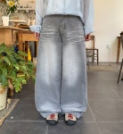 바온 [5일간 new 5% sale] 하멘스 워싱 데님 와이드 팬츠 (2color)