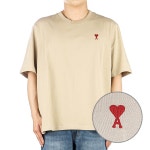 [AMI아미][아미] 23FW (UTS005 726 265) 남성 하트로고 반팔 티셔츠 [W CONCEPT]