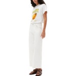 가니 SS25 여성 피치 프린트 티셔츠 T3529 151 가니  SS25 여성 피치 프린트 티셔츠 T3529 151