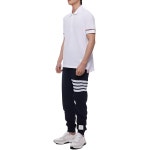 톰브라운 THOM BROWNE 남성 카라 반팔티셔츠 MJP193A J0129 100 톰브라운  THOM BROWNE 남성 카라 반팔티셔츠 MJP193A J0129 100