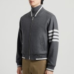 THOM BROWNE 멜튼 4 바 블루종 재킷 (MJO030A F0522 035)