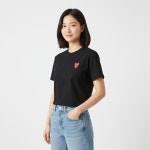 꼼데가르송 AX-T288-051 1 PLAY 플레이 레드 더블 하트 와펜 공용 반팔티