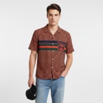 구찌 지오메트릭 하운드투스 볼링 셔츠 731961 ZAL6I 4956 구찌  지오메트릭 하운드투스 볼링 셔츠 731961 ZAL6I 4956