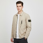 1200003 S0010 V009A 스톤아일랜드  스톤 남성 지퍼 포켓 오버 셔츠 집업 자켓(베이지) K2S15 1200003 S0010 V009A