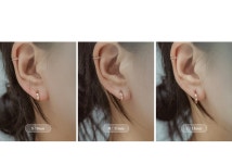 블링유 14k 베이직 2mm 라운드 링 귀걸이 [9/11/13mm]