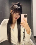 하프 헤어스타일 반 묶음 머리, 로제, 장원영
