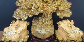 벼룩장터 - 재물 물고 오는 황금 뚜꺼비 (큰 사이즈)