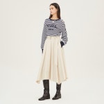 시슬리 벨티드 언발란스 훌 스커트 SASK03311_BE