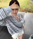 봄쯔 틴틴 펀칭 플리츠 미니 스커트 (속바지포함) - sk