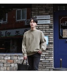 팔골 골지 맨투맨 - 붐스타일 팔골 골지 맨투맨