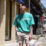 오브콜스 레터링 반팔티