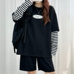 ♥불량소녀♥ 이뻐지는 쇼핑몰 불량소녀입니다 ♥ 나랑놀자 레이어드 긴팔티