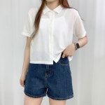 ♥불량소녀♥ 이뻐지는 쇼핑몰 불량소녀입니다 ♥ [기본템/시원] 셔벗 린넨 반팔셔츠