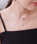 IAMUSE（アイアミューズ）の「金属アレルギー対応 スネークチェーンボールトップネックレス S0741【IAMUSE】（ネックレス）」 - WEAR