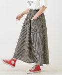CUBE SUGAR（キューブシュガー）の「ギンガムチェック切替サイドポケットギャザースカート（スカート）」 - WEAR