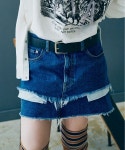 RNA（アールエヌエー）の「G1042 カットオフダメージミニスカート（デニムスカート）」 - WEAR
