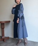 Chez toi（シェトワ）の「サイドリボンアシメニットソーワンピース（ワンピース）」 - WEAR