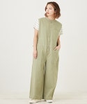 CUBE SUGAR（キューブシュガー）の「WEB限定6オンスデニム×ストライプジャンプスーツ（つなぎ/オールインワン）」 - WEAR