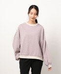 Samansa Mos2（サマンサ モスモス）の「ストレッチポンチボーダープルオーバー（Tシャツ/カットソー）」 - WEAR