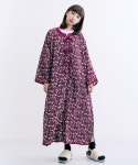 merlot（メルロー）の「花柄リボン付き長袖ガウンワンピ7148（ワンピース）」 - WEAR