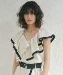 SNIDEL（スナイデル）の「ビッグアシメントリーカラーブラウス（シャツ/ブラウス）」 - WEAR
