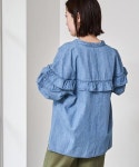 coen（コーエン）の「デニムフリルブラウス（シャツ/ブラウス）」 - WEAR