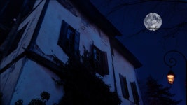 무료 이미지 : 달, 하늘, 어두운, 집, 나무, 램프, 빛, 화이트, 무서움, 푸른, 어둠, 분위기, 건축물, 조명, 저녁, 월광, 겨울, 가로등... 