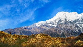 무료 이미지 : 수도사, 불교의, 테라 바다의 불교, 히말라야, 네팔, Annapurna south, 눈 산, 경치, 여행, 나들이, 구름, 하늘, 자연 경관, 경사... 