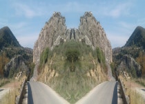 Free Images : mirror, reflection, greenery, rocks, greens, sky, cloud, natural landscape, bedrock, highland, thoroughfare... 
