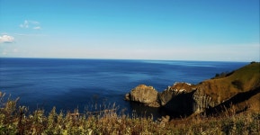 무료 이미지 : 북태평양, 대양, 바다, 푸른, 수평선, ...곶, 자연 경관, 연안 및 해양 지형, 육지, 낭떠러지, 록, 하늘빛, 지역, 클리프, 만... 