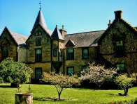 Free Images : architecture, farm, lawn, mansion, flower, building, chateau, home, village, cottage, castle, chapel, garden... 