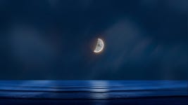 무료 이미지 : 바다, 물, 빛, 하늘, 밤, 웨이브, 분위기, 반사, 푸른, 월광, 파도, 메르, 수경, 초승달, 셀 스 트론, 천체, 컴퓨터 벽지... 
