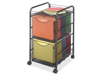 Safco Onyx Mesh Mobile Double File, 1-Shelf, 15-1/2 x 17-1/4 x 27-1/4, Black - Newegg.com Safco Onyx Mesh Mobile Double File, 1... 