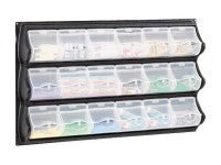 Safco 6112BL Polypropylene Panel Storage w/18 Bins, 34 x 51/4 x 20 1/2, Black - Newegg.ca Safco 6112BL Polypropylene Panel... 