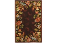 Safavieh HK314C-5 5 ft. - 3 in. x 8 ft. - 3 in. Medium Rectangle, Country & Floral Chelsea Maroon Hand Hooked Rug - Newegg.com... 