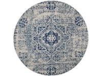 - Newegg.com Safavieh EVK260C-3R Evoke Power Loomed Round Area Rug, Ivory &#38; Blue - 3 x 3 ft. - Newegg.com
