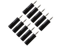 com Seismic Audio - SAPT121-10Pack - 10 Pack of 1/4" Female to 1/8" Male Adapters (Black) - Converter for... 