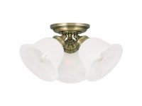 Livex Lighting Essex Ceiling Mount in Antique Brass - 1358-01 - Newegg.com