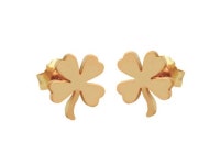 .925 Sterling Silver Rose Gold Plated Clover Earrings - Newegg.com