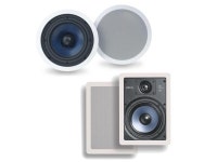 ca Polk Audio RC80i 8" Round In-ceiling Speakers (Pair) + RC65i 6-1/2" In-Wall Speakers (Pair)... 