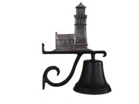 Montague Metal Products CB-1-92-SI Cast Bell With Swedish Iron Cottage Lighthouse Ornament - Newegg.com