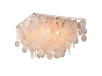 Vaxcel International C0171 16 in. Elsa Capiz Shell Square Flush Mount - Newegg.com