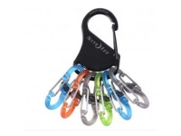 Nite Ize NITEIZE-KLKP-01-R3 Key Rack Locker - Stainless Steel Carabiner with 6 x Polycarbonate S-Biner MicroLock Carabiner Clips... 