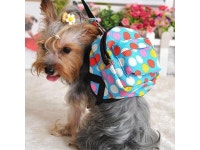Pet Own Backpack Pet Circle Wave Point The Dog Small Backpack with Towing Rope Medium , Chest Measurement: 36-54cm(Blue)... 