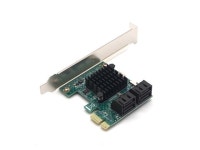 Plugadget 4 port SATA 3.0 to PCIe expansion Card PCI express PCI-E SATA Adapter PCI-e SATA 3 Converter for hdd SSD IPFS Mining... 